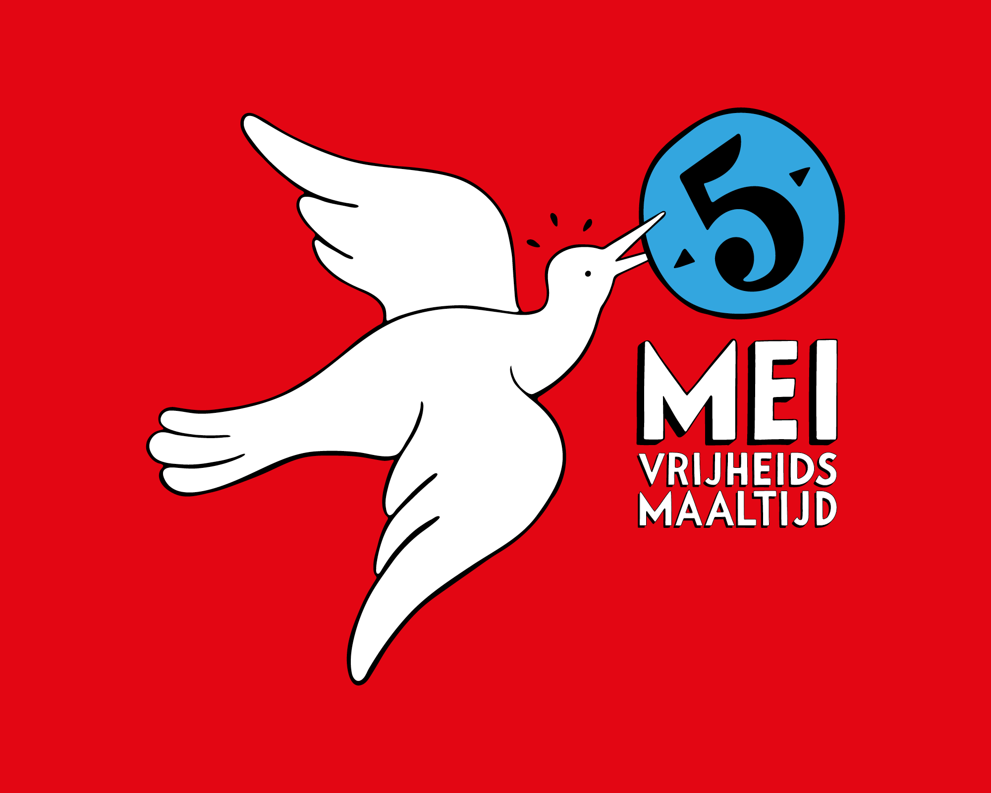 5 mei vrijheidsmaaltijd poster